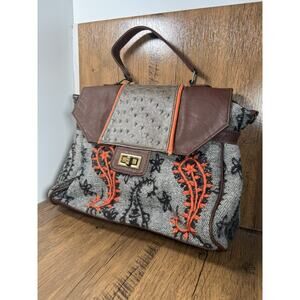 Vintage Paisley Far Nine Y2K Embroidery Bohemian Satchel Bag Shoulder Bag Purse